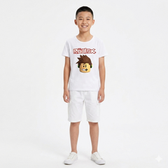 Kids' Roblox "Gamer Headset" Edition White Graphic Tee