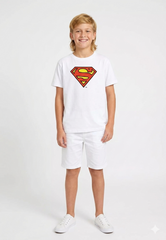 Kids' Superman "Shield of Hope" White Graphic Tee