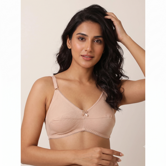 Jasmine - Non Padded Wirefree Knitted Cotton Bra