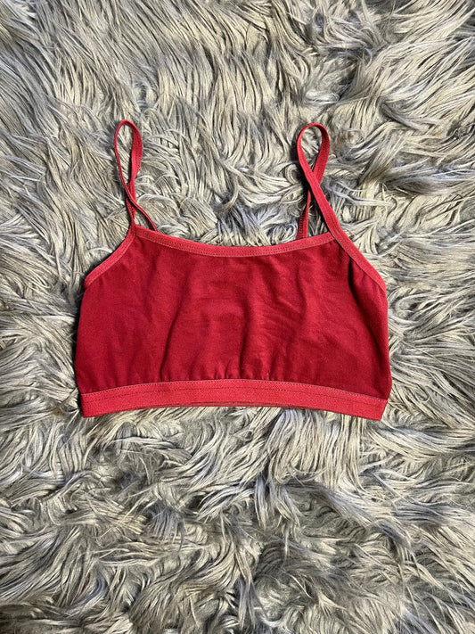 Maroon Super Soft Cotton Boob Tube Cami for Teens