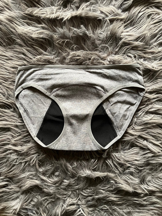 4 Layered Leak Proof Period Panty for Heavy Flow - Gray