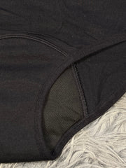 5 Layered High Waisted Period Panty for Super High Flow - Black