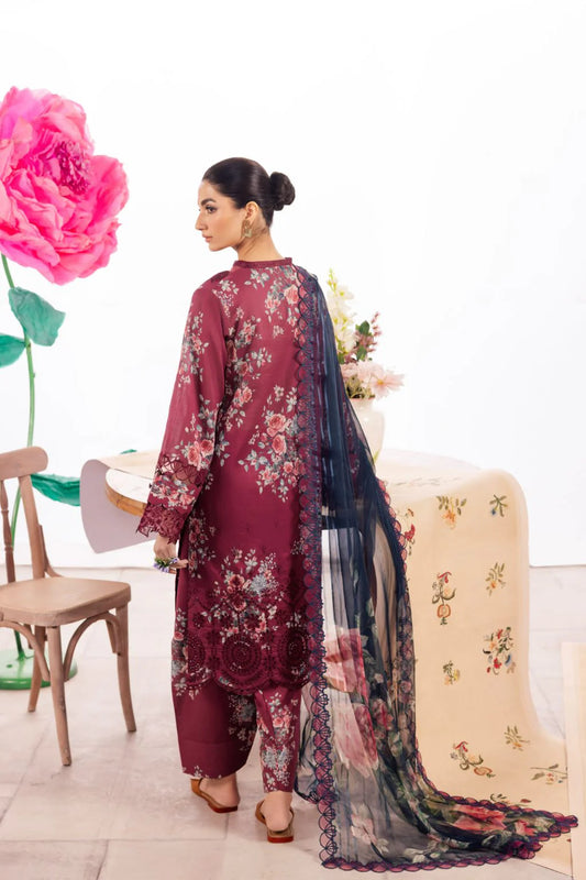 IZNIK- DL-11 - 03 pcs Embroidered Lawn