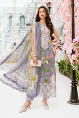 Maria B - 3 Piece Unstitched Embroidered Lawn Suit | MPT-2604-A