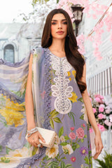 Maria B - 3 Piece Unstitched Embroidered Lawn Suit | MPT-2604-A