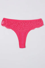 Pink Super Soft Cotton Stretch Printed Bikini Thongs Briefs