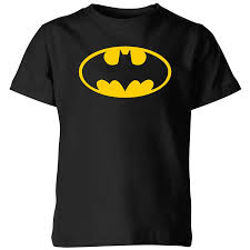 Kids' Batman "Classic Oval" Essential Black Tee
