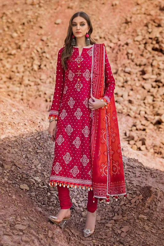 03 pcs Printed Lawn Suit Chunri Collection by Ideas CL-42006