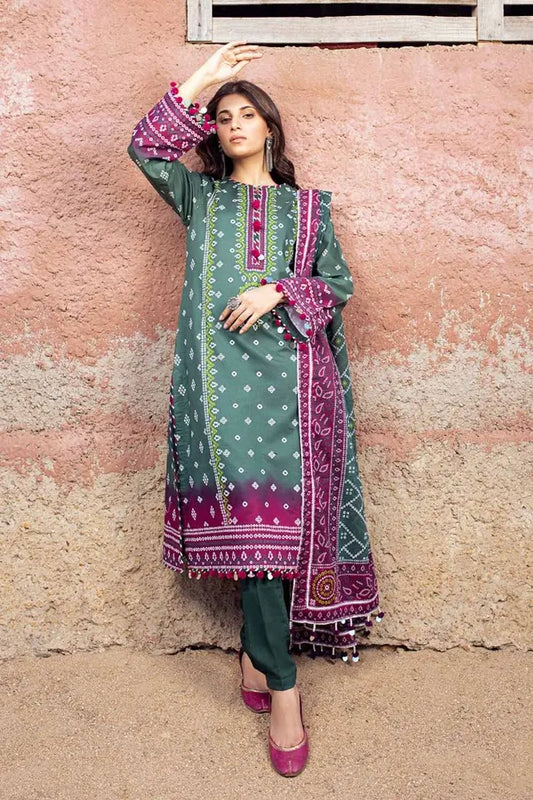 03 pcs Printed Lawn Suit Chunri Collection by Ideas CL-42034A
