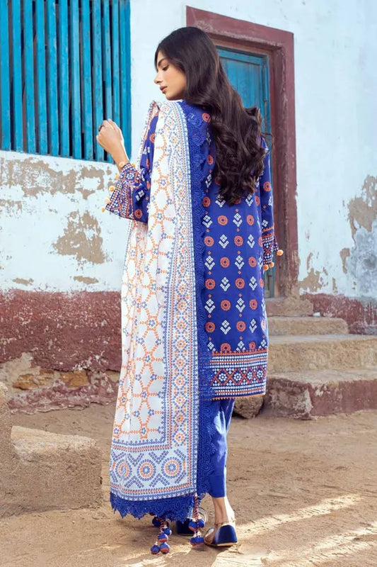 03 pcs Printed Lawn Suit Chunri Collection by Ideas CL-42062A