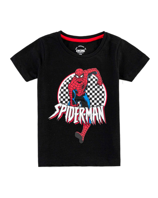 Kids' Spider-Man "Web-Warrior" Black Graphic Tee