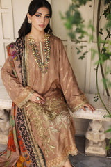3-PC Embroidered Staple Jacquard with Zari Staple Shawl CMW-03