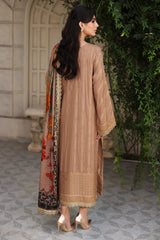 3-PC Embroidered Staple Jacquard with Zari Staple Shawl CMW-03