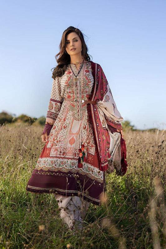 03Pcs Embroidered Lawn - Sobia Nazir