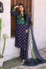 3-Pc Charizma Unstitched Printed Slub Leather Suit CPW-09