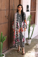 3-Pc Charizma Unstitched Printed Slub Leather Suit CPW-08