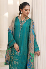 3-PC Embroidered Staple Jacquard with Zari Staple Shawl CMW-06