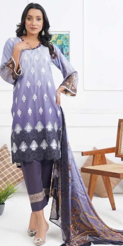3Pcs Embroidered Lawn - Noor-e-Naaz -NN225