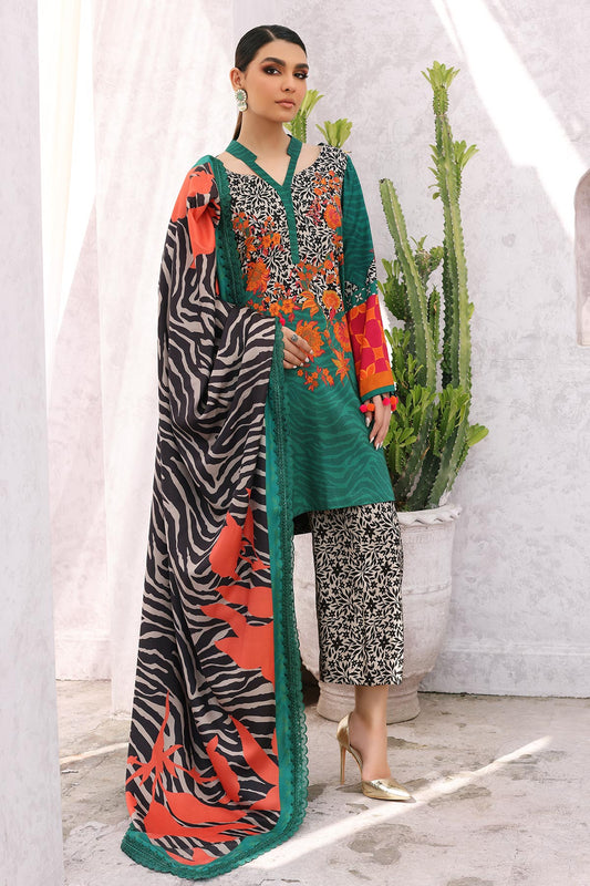 3-Pc Charizma Unstitched Printed Slub Leather CPW-06