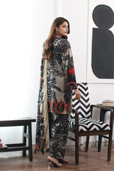 3-PC Unstitched Printed Lawn Shirt with Chiffon Dupatta and Trouser CP4-05