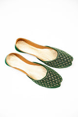 Melody Green Embroidered Khussa